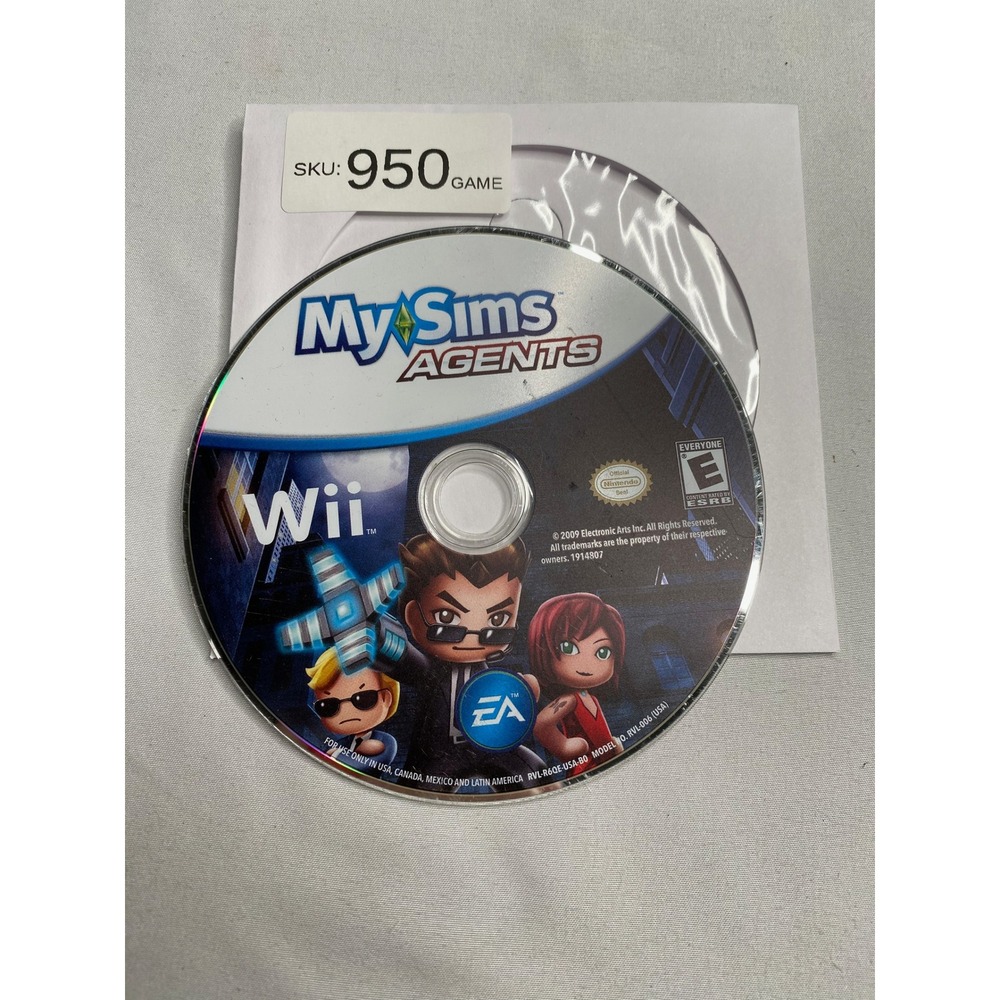 MySims Agents Nintendo Wii Game Disc Only